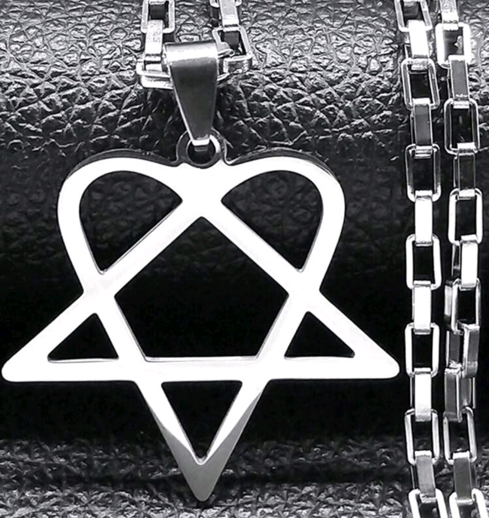 Him Heartagram Star Heart Necklace