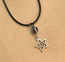 Y2K Silver Swirl Star Pendant Necklace