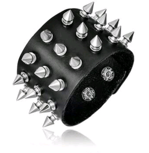 Punk Studded Leather Bracelet